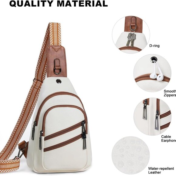 Multi-Functional Faux Leather Sling Bag - Perfect Gift for Fashion-Forward Women - Picture 6 of 9